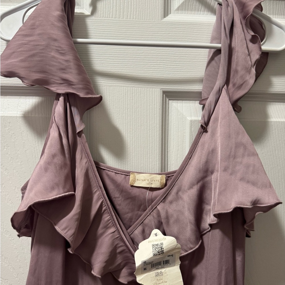 Altar'd State Mauve Wrap Dress - Picture 3 of 7